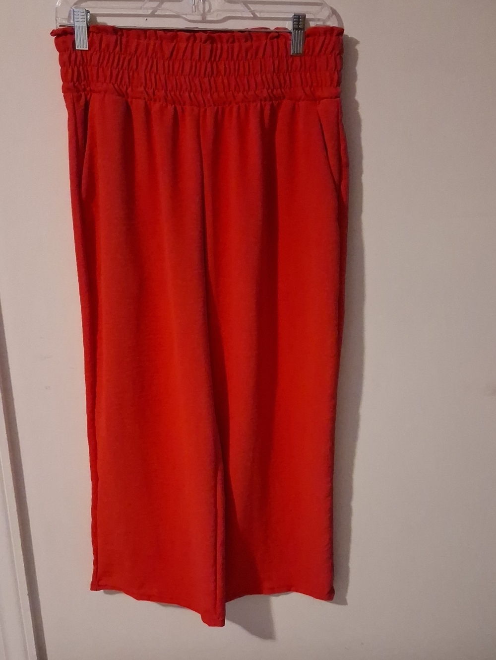 Ashley By 26 International Orange Elastic-Waist Capris